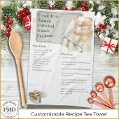 Grandma Recipes Oatmeal Cookies Custom Keepsake Geschirrtuch