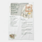 Grandma Recipes Oatmeal Cookies Custom Keepsake Geschirrtuch (Vertikal)