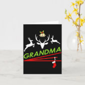 Grandma Reindeer Hoof Prints Christmas Karte (Gelbe Blume)