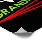 Grandma Reindeer Hoof Prints Christmas Poster (Ecke)