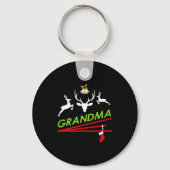 Grandma Reindeer Hoof Prints Christmas  Schlüsselanhänger (Vorderseite)