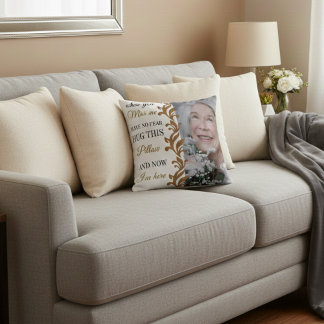 Grandma Remembrance Pillow with Photo Kissen