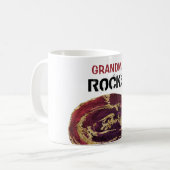 *~* Grandma Rocks Agate Glitzer Stone Lapidär Kaffeetasse (Vorderseite Links)
