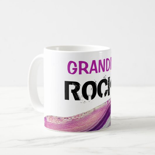*~* Grandma Rocks Lapidaler Agate Stone Kaffeetasse (Vorderseite Links)