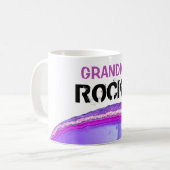 *~* GRANDMA ROCKS Stone Lapidary Agate Slab Kaffeetasse (Vorderseite Links)