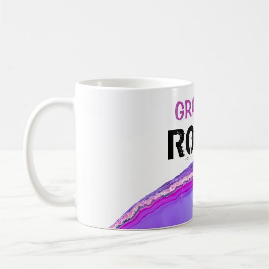 *~* GRANDMA ROCKS Stone Lapidary Agate Slab Kaffeetasse (Links)