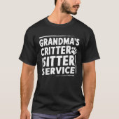 Grandma s Critter Sitter Service Dog Grandma T-Shirt (Vorderseite)
