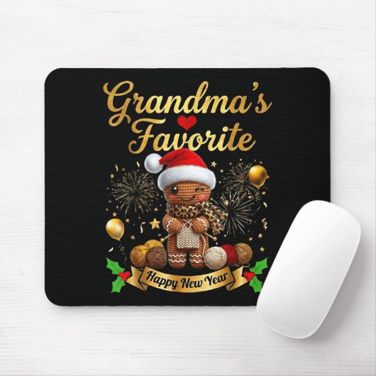 Grandma’s Favorite Gingerbread Crochet Doll For Cr Mousepad (Mit Mouse)