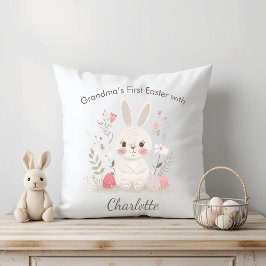 Grandma’s First Easter Personalized Kissen