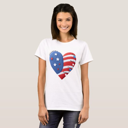 ​"Grandma’s Pride" Flag-Heart Tee (Vorne ganz)
