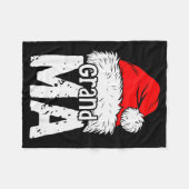 Grandma Santa Christmas Family Matching Pyjamas Xm Fleecedecke (Vorderseite (Horizontal))