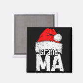 Grandma Santa Christmas Family Matching Pyjamas Xm Magnet (Vorderseite/Rückseite)