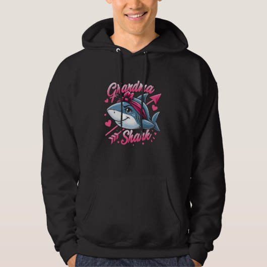 Grandma Shark Funny Shark Matching Family for Wome Hoodie (Vorderseite)