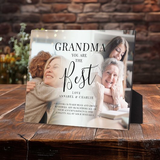 "GRANDMA" Sie sind die besten Fotos, Namen & Zitat Fotoplatte
