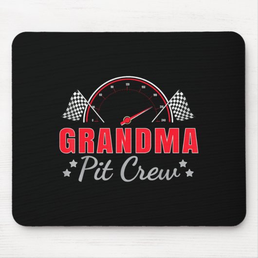 Grandma T Crew Race Car Driver Birthday Party Raci Mousepad (Vorne)