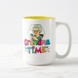 Grandma Time Zweifarbige Tasse