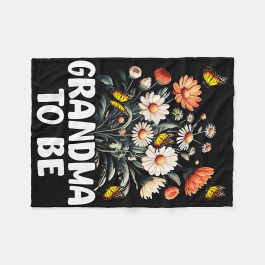 Grandma To Be, New Baby Pregnancy Announcement Rev Fleecedecke (Vorderseite (Horizontal))