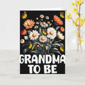 Grandma To Be, New Baby Pregnancy Announcement Rev Karte (Gelbe Blume)