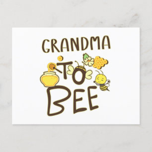 Grandma To Bee Pregnancy Announcement Pregnant Postkarte
