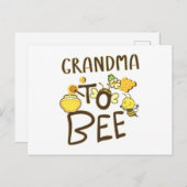 Grandma To Bee Pregnancy Announcement Pregnant Postkarte (Vorne/Hinten)