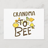 Grandma To Bee Pregnancy Announcement Pregnant Postkarte (Vorderseite)