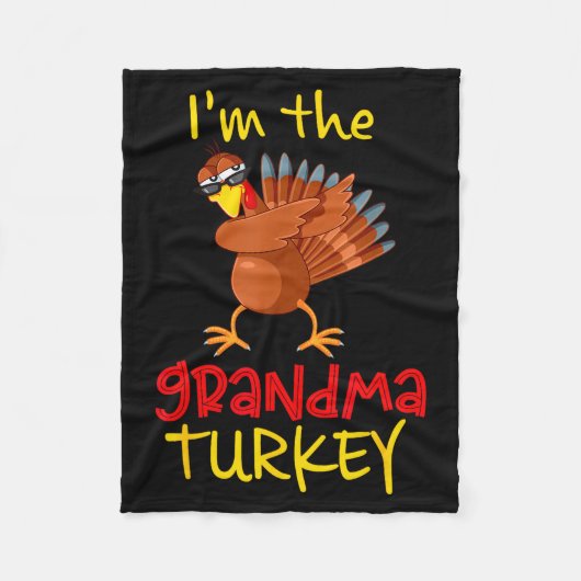 Grandma Turkey Matching Family Group Thanksgiving  Fleecedecke (Vorderseite)