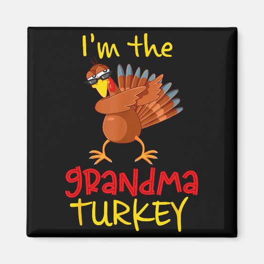 Grandma Turkey Matching Family Group Thanksgiving Magnet (Vorne)