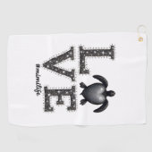 Grandma Turtle - Love Mimi Life Sea Turtle, Mimi T Golfhandtuch (Horizontal)