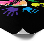 GRANDMA UND GRANDKIDS HERZLICHE FARBHÄNDE POSTER (Ecke)