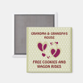 GRANDMA UND GRANDPAS/KOSTENLOSE COOKIES & WAGON RI MAGNET (Vorderseite/Rückseite)