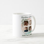 Grandma we love you 6 Photo Collage Eucalyptus Kaffeetasse (VorderseiteRechts)
