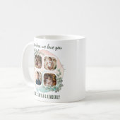 Grandma we love you 6 Photo Collage Eucalyptus Kaffeetasse (Vorderseite Links)
