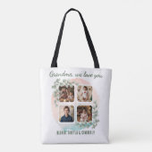 Grandma we love you 6 Photo Collage Eucalyptus Tasche (Rückseite)