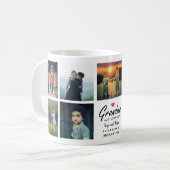 Grandma we love you Script Grandkids Photo Collage Kaffeetasse (Vorderseite Links)