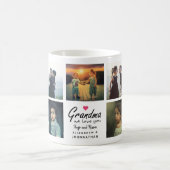 Grandma we love you Script Grandkids Photo Collage Kaffeetasse (Mittel)
