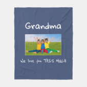 Grandma We Love You This Much Photo Christmas Gift Fleecedecke (Vorderseite)