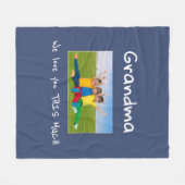 Grandma We Love You This Much Photo Christmas Gift Fleecedecke (Vorderseite (Horizontal))