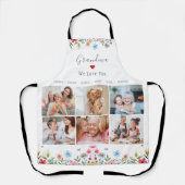 GRANDMA WIR LIEBE IHNEN Ihren Namen Foto Collage S Schürze (Vorderseite)
