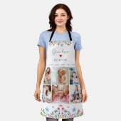 GRANDMA WIR LIEBE IHNEN Ihren Namen Foto Collage S Schürze (Getragen)