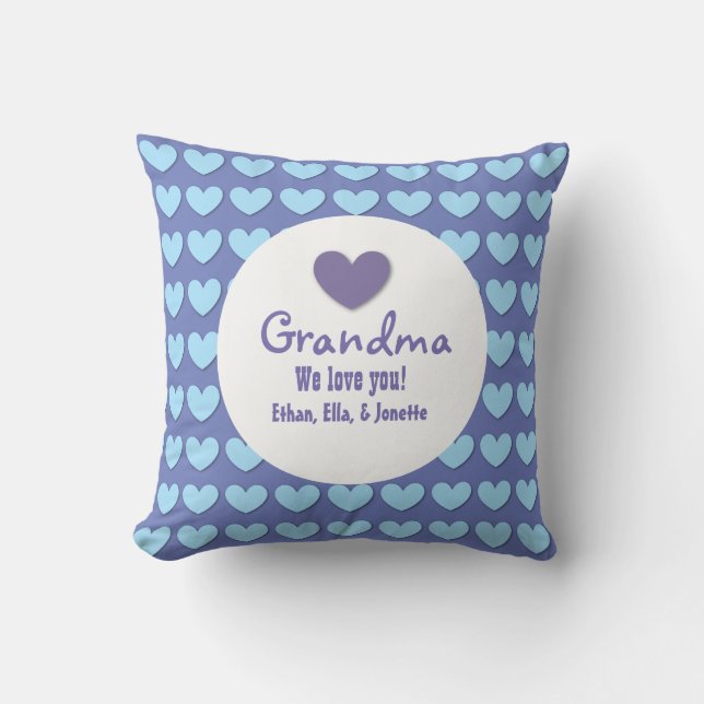 GRANDMA Wir Liebe Sie mit Herz und Lace C07 Kissen (Vorderseite)