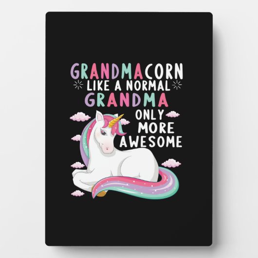 Grandmacorn Like A Normal Grandma Only More Awesom Fotoplatte (Vorderseite)