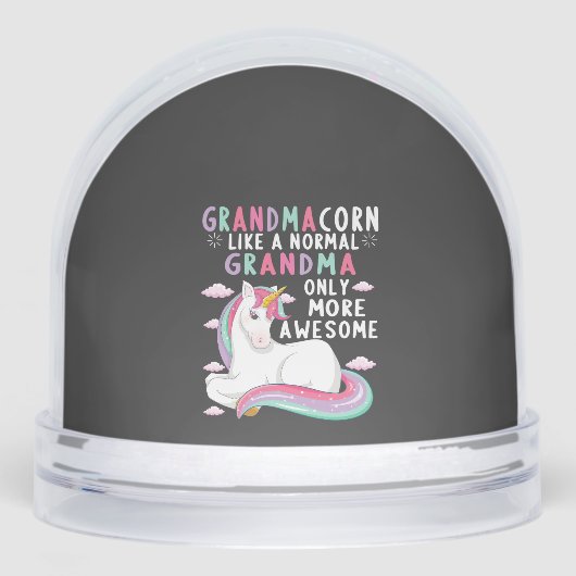 Grandmacorn Like A Normal Grandma Only More Awesom Schneekugeln (Vorderseite)