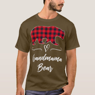 Grandmama Bear Red Buffalo Karo Kariert Spaß Oma T-Shirt