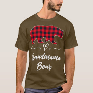Grandmama Bear Red Buffalo Karo Kariert Spaß Oma T-Shirt