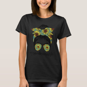 Grandmama Life Messy Hair Bun Sonnenblume Frauen M T-Shirt