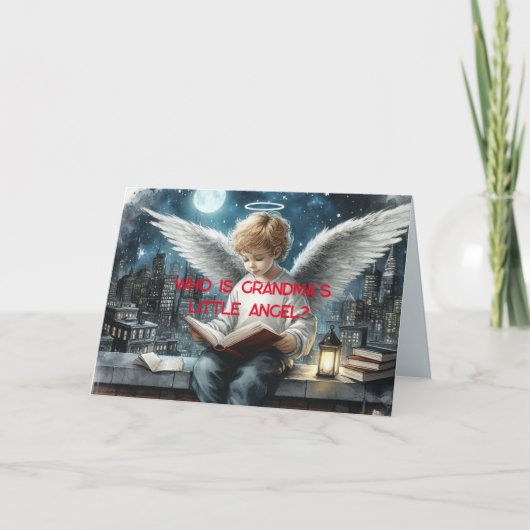 GRANDMA'S ANGEL GRANDSON BIRTHDAY CARD DANKESKARTE (Vorderseite)