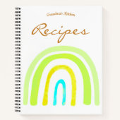 Grandma's Boho Kitchen Recipes Notebook Notizblock (Vorderseite)