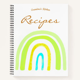 Grandma's Boho Kitchen Recipes Notebook Notizblock