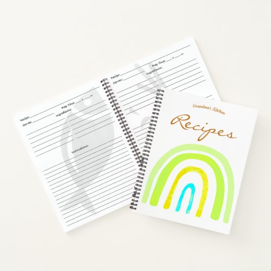 Grandma's Boho Kitchen Recipes Notebook Notizblock (Innenseite)