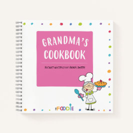 GRANDMA'S COOKBOOK Personalisiertes leeres Rezept Notizblock